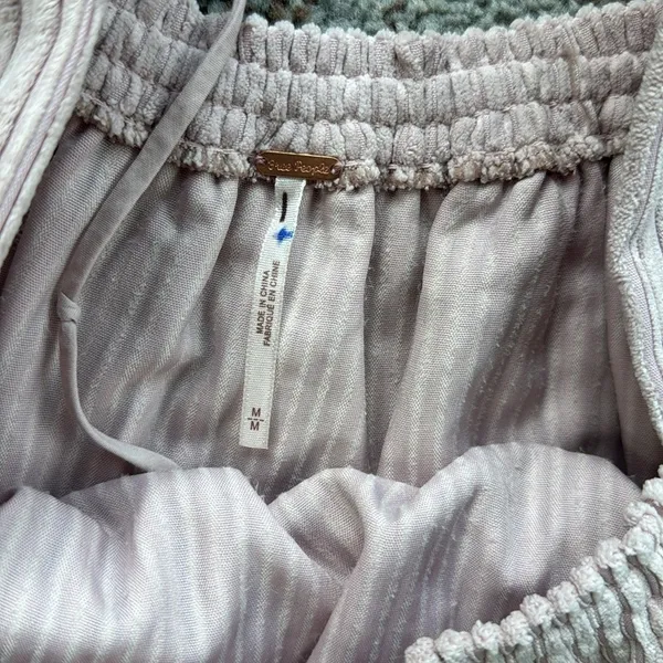 Free People Raquel Corduroy Top Dusty Pink Medium - Image 4