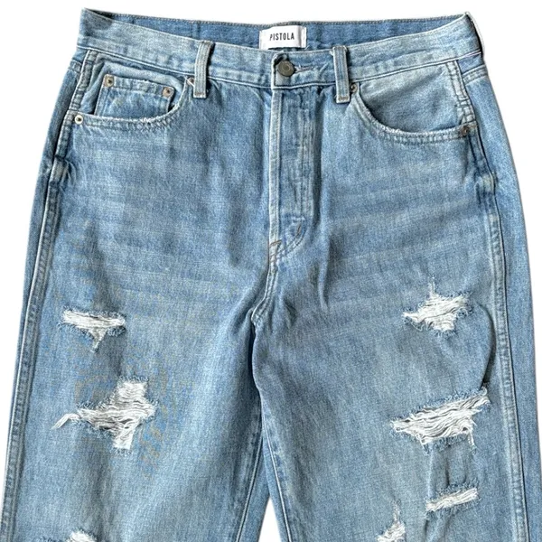 EUC PISTOLA Distressed Relaxed Jeans Size 27 - Image 2