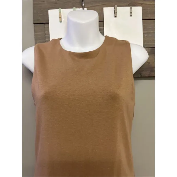 Nuuds Crewneck Sleeveless Heather Mocha/coffee Thong Bodysuit Snaps Medium NWOT - Image 2