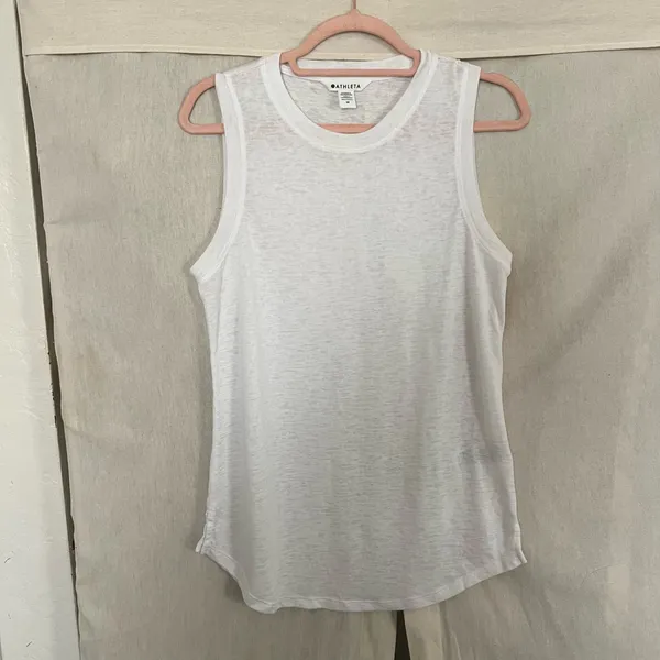 Athleta White Breezy Tank Top  - Image 4