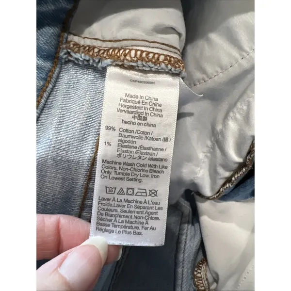 Madewell The Perfect Vintage Wide Leg Crop Jeans Light Blue Denim‎ - Image 6