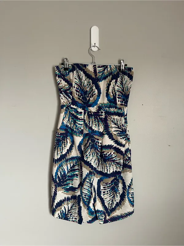 BANANA REPUBLIC FACTORY | Silk Blend Strapless Printed Dress Sz 0 - Image 5