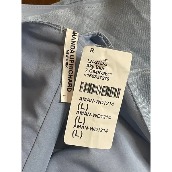 Amanda Uprichard REVOLVE Claudia X Back Chain Dress in Sky Blue Large New - Image 7