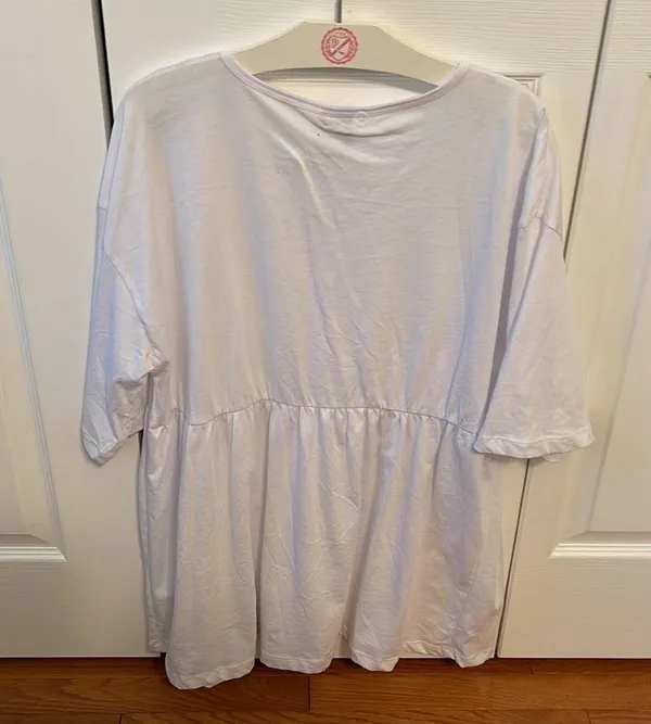 ♥️ 3/$12 NWT ASOS Maternity Oversized Casual Smock Top in White - Image 4