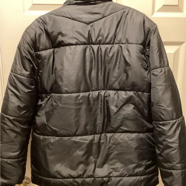 Women's Black Puffer Jacket Size XL - Image 3