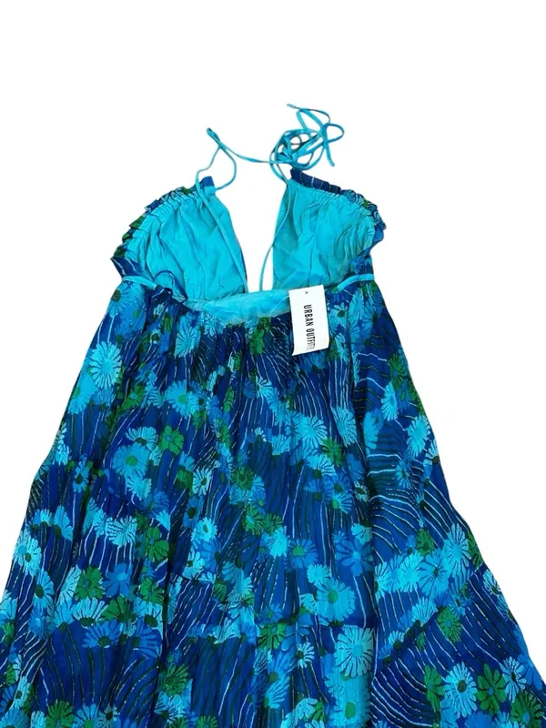 Urban Outfitters Halter Maxi Dress Blue Daisy Floral Boho Summer Party Fairy - Image 6