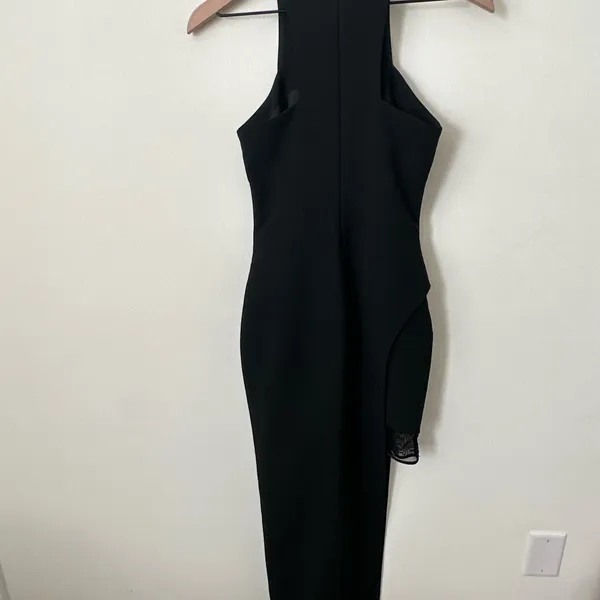 Revolve Elizabeth and James Tegan High-Slit Chiffon Maxi Dress, Black Size 2 - Image 9