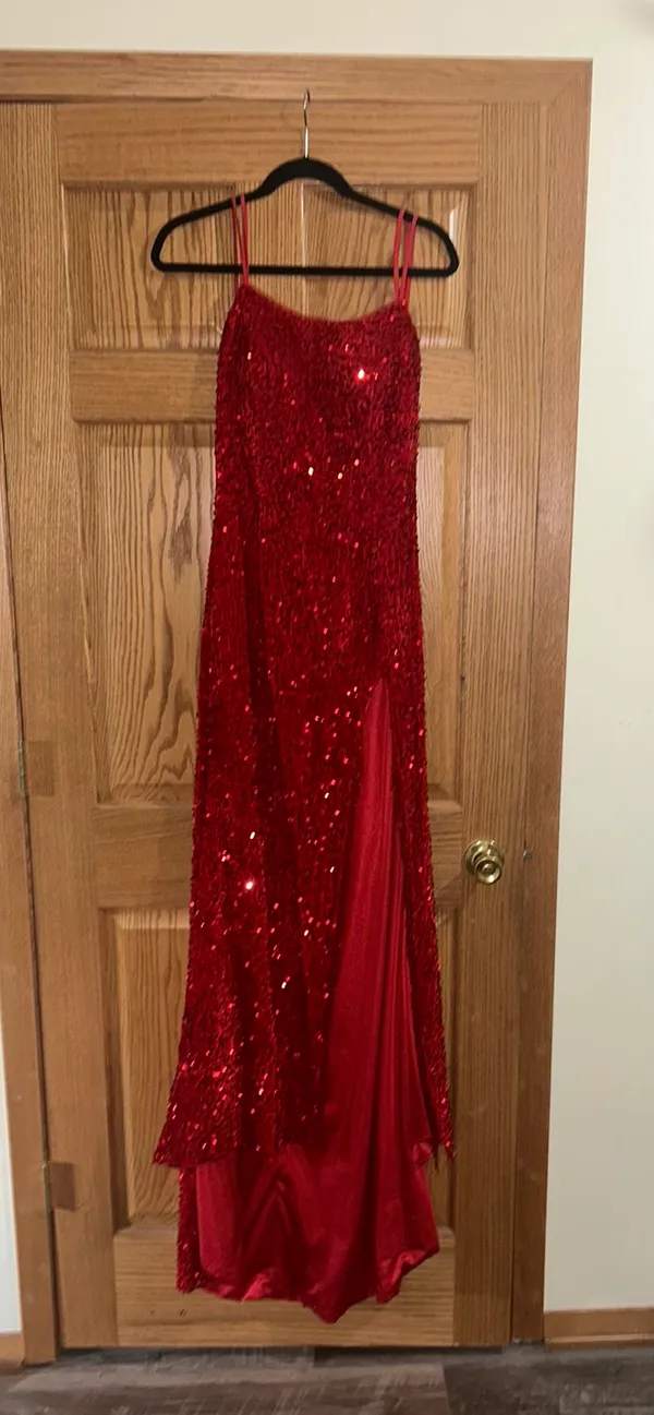 Zapaka Prom Dress Red Size 4 - Image 3