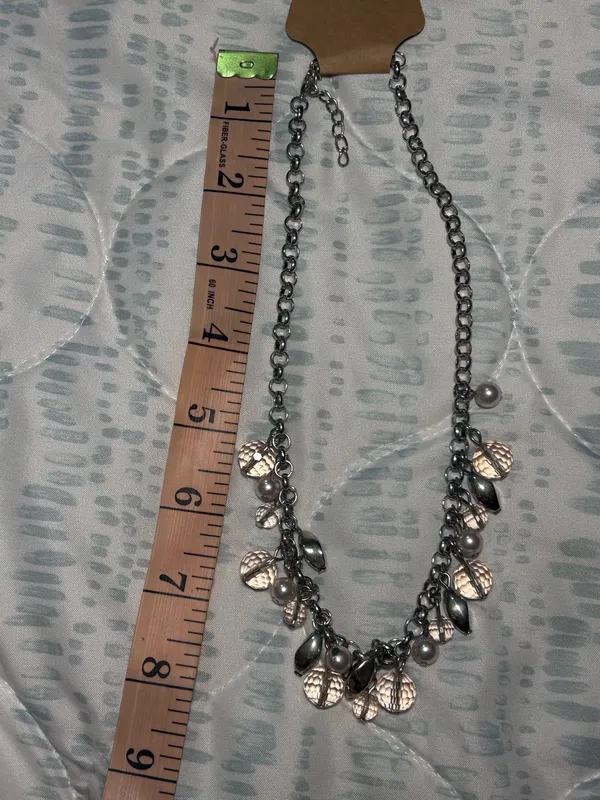 Pink Crystal Silver Tome Statement Necklace - Image 4