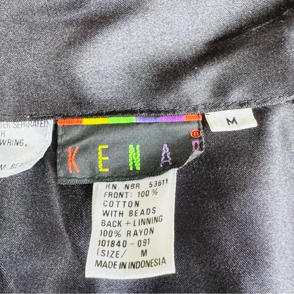 Vintage Kenar Women's Rayon Beaded Veast Size Medium - Image 6