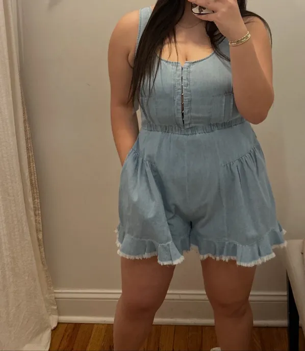 Mustard Seed Denim Romper - Image 5