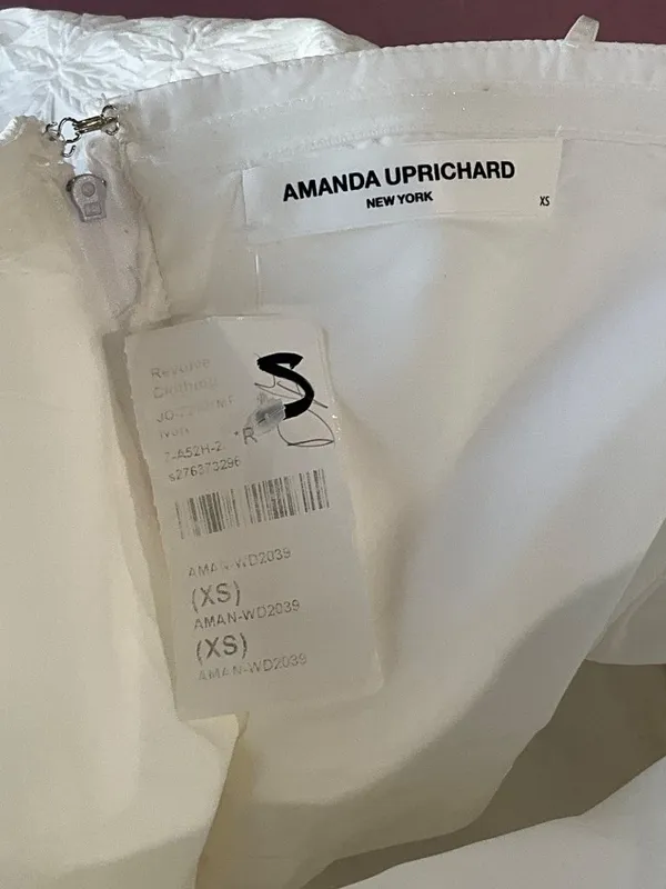 Amanda Uprichard Addison Dress in Ivory X-Small New Womens Mini Strapless - Image 9