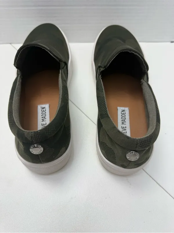 Steve Madden Gills Women's Camo Green Slip-On Platform Sneakers size 7.5 - Image 7