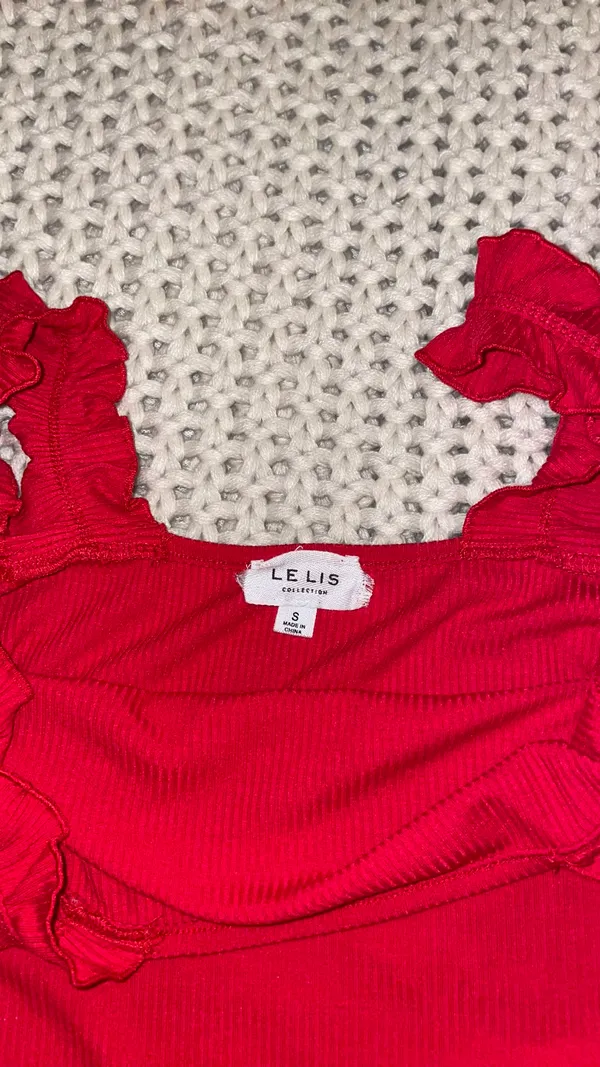 Le lis Red ruffle bodysuit - Image 4