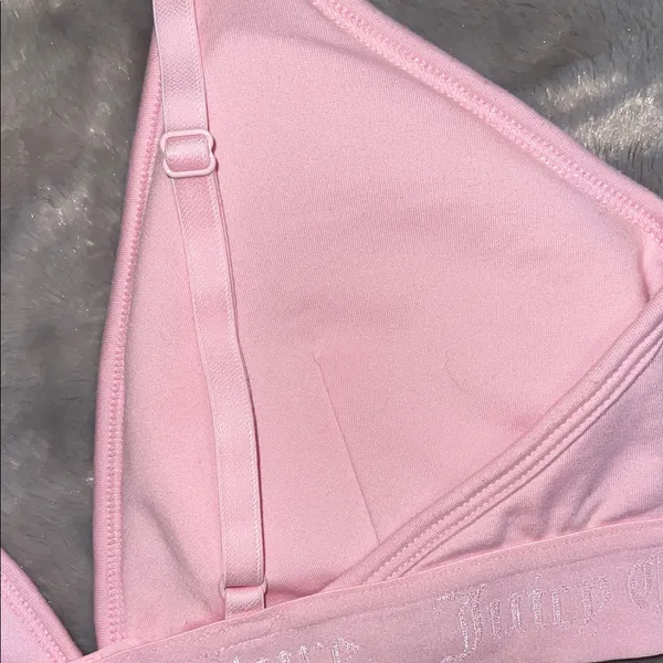 Juicy Couture Pink Bralette L | Logo Band | Soft Stretch Sleepwear - Image 7