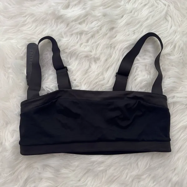 Nike Skims Matte Shine Mix Straight Neck Bra Obsidian Ingenious Size Small - Image 2