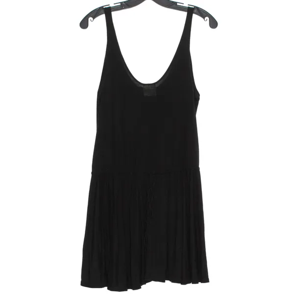 Free People Black Beaded Mini Tank Dress Boho Festival Y2K Flowy Cottagecore M - Image 2