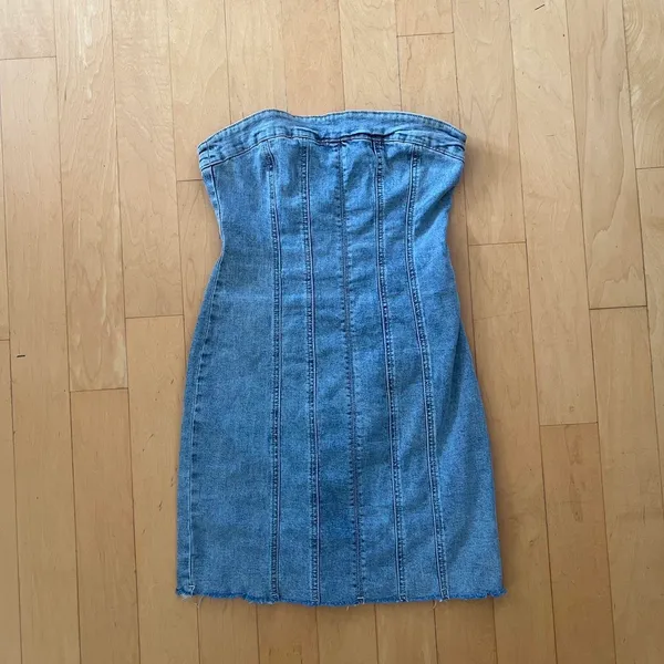 Princess Polly Houser denim strapless bodycon dress - Image 2