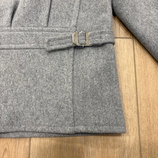 Vtg! 🌟Ralph Ralph Lauren🌟 Convertiable Hooded Lambswool Zip Up Coat Grey Sz L - Image 8