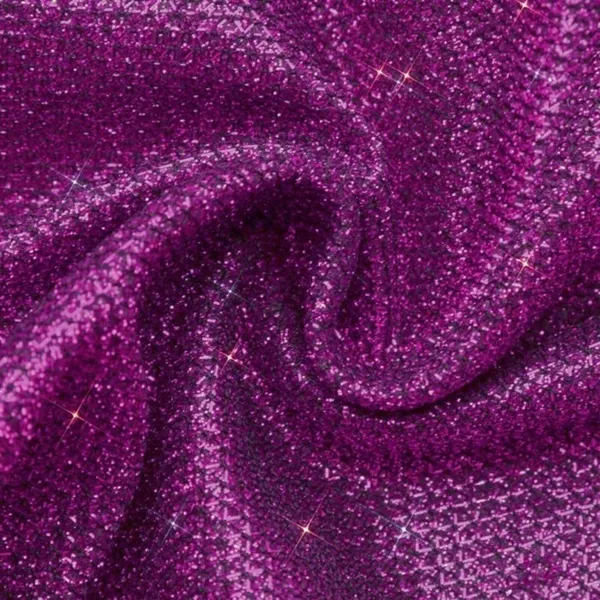 Sparkly Purple Mini Long Sleeve Dress Size M - Image 4