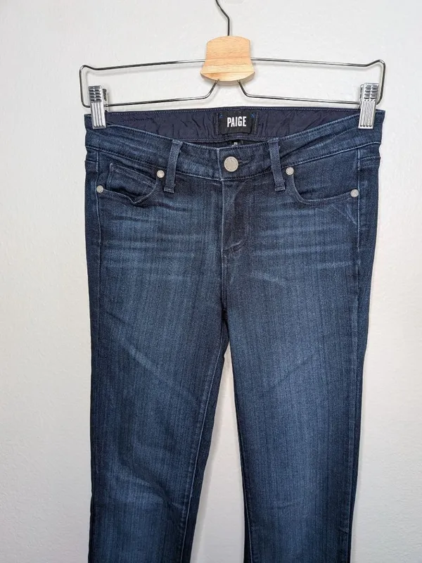 Paige Manhattan Bootcut Dark Wash Womens Jeans Size 26 Inseam 32" - Image 6