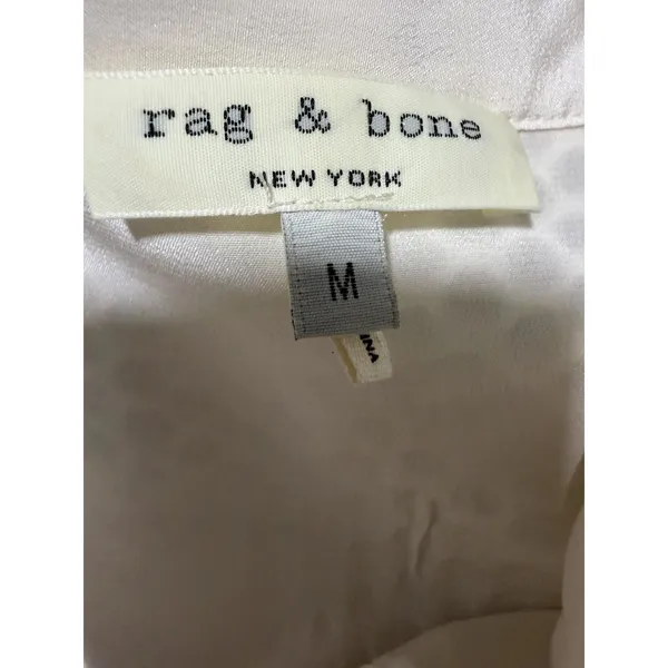 Rag & Bone Luna Mesh Silk Blend Shirt Bone Women's Size Medium - Image 10