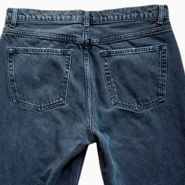 Reformation High Rise Straight‎ Leg Jeans in Black Monterey Wash Sz 31 - Image 4