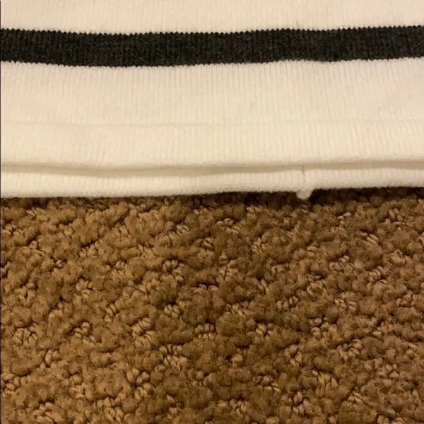 French Connection White & Grey Striped Sweater - Image 3