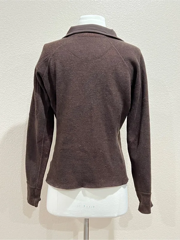 Mountain Hardwear Brown Sarafin Full Zip Wool Blend Sweater Jacket Size Medium - Image 8