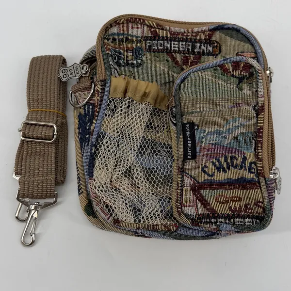 Route 66 Tapestry Mini Crossbody‎ Bag Convertible Shoulder Purse Travel Print - Image 2