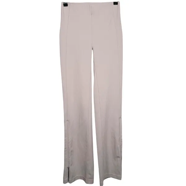Lululemon Brushed Softstreme Ribbed Zip Flared Pant Size 4 Bone Lounge Casual - Image 3