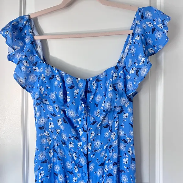 Yumi‎ Kim Ray of Light Blue Spring Floral Maxi Dress Size 6 – Feminine & Flowing - Image 4