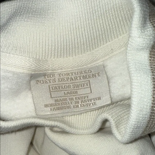 Taylor Swift Cream TTPD Crewneck Sweater - Image 2