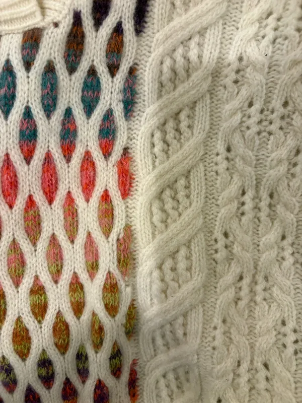 Anthropologie Maeve V-Neck Cable-Knit wool Sweater Sz S cream - Image 5