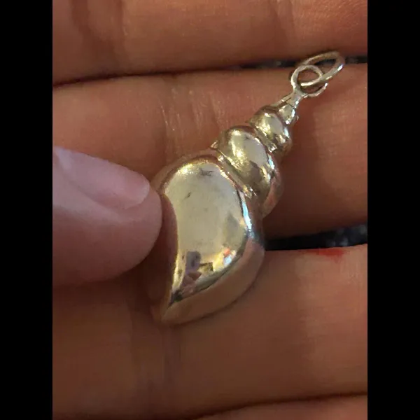 Silver plated seashell sea shell cute i9 - Image 2