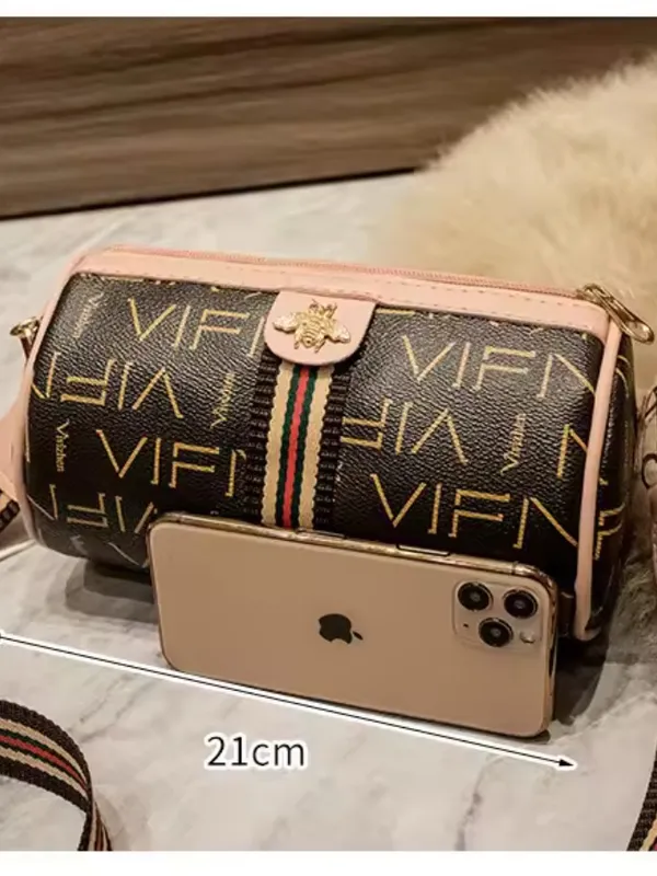Monogram Bee Accent Barrel Crossbody Bag - Image 7
