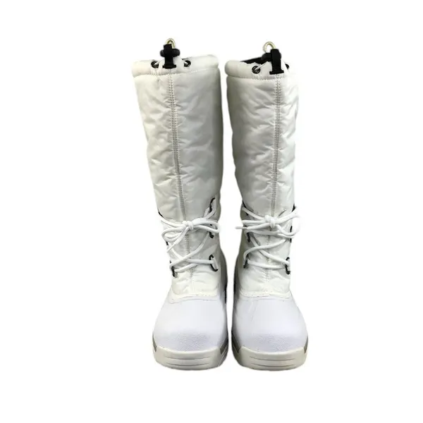 SOREL Snowlion Insulated Knee High Winter Boots Sz 9 White Cozy Stylish Durable - Image 6