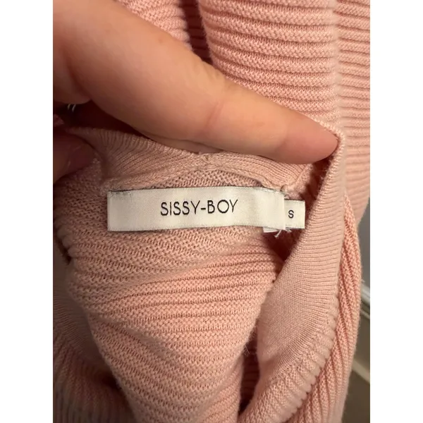 Sissy Boy Organic Cotton Open-Front Ribbed Cardigan Peach / Soft Pink Minimalist - Image 6