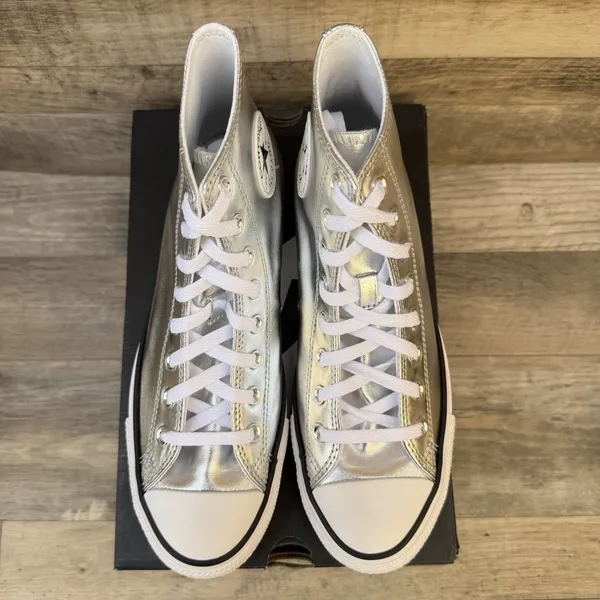 Converse Chuck Taylor All Star Hi Metallic Granite Silver A14875C US 9.5 WOMENS - Image 5