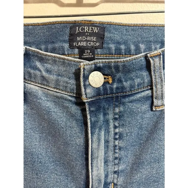 J.‎ Crew Mid-Rise Flare Crop Jeans Size 29 - Image 3
