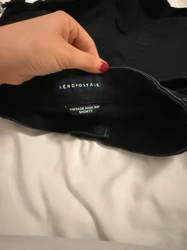 Aeropostale Black Jean Shorts - Image 2