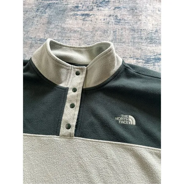 The North Face Green Glacier Snap-Neck Fleece Pullover Women's Size XL - Image 3