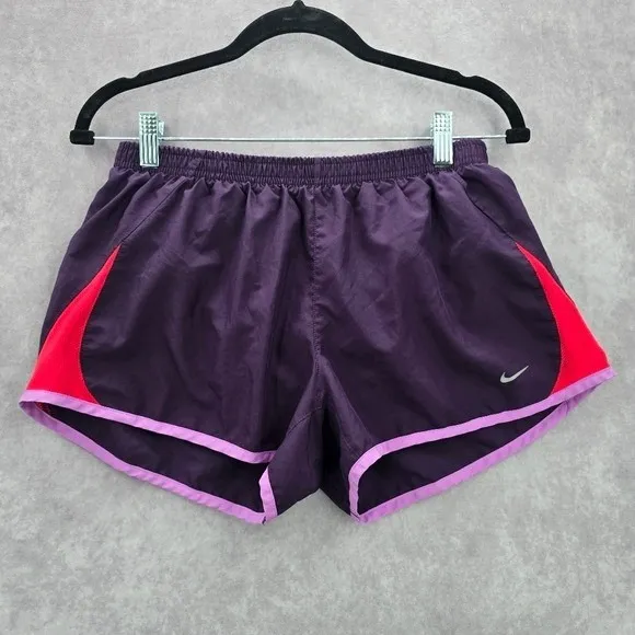 Nike Purple Pull On Athletic Active Running Pants Shorts L Large‎ - Image 2