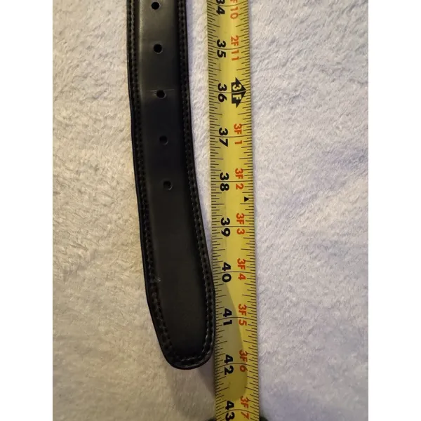 IZOD Black & Brown SILVER BUCKLE BELT Women's Size 36 - Image 6