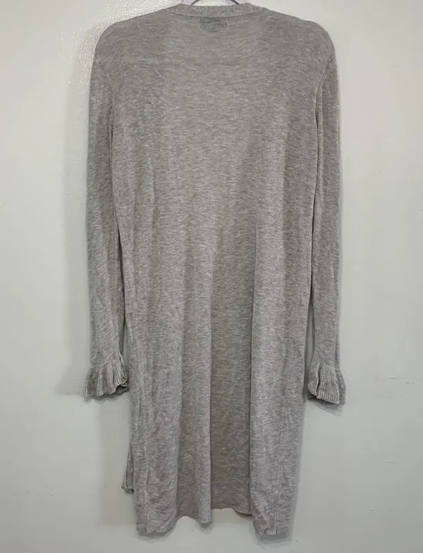Joseph A Long Length Light Grey Open Front Cardigan Size M - Image 6