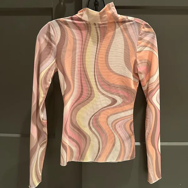AFRM Multicolor Fitted Long Sleeve Top Pink Size XS - Image 3