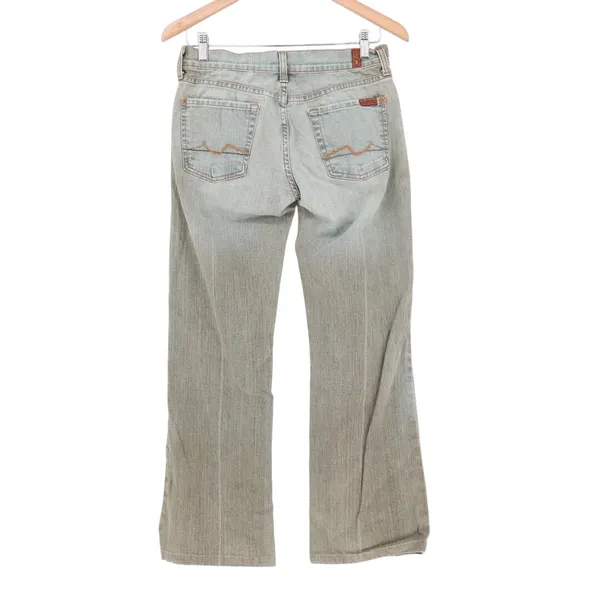 VTG‎ 7 For All Mankind Jerome Dahan Bootcut Jeans Womens 26 Light Brown Stretch - Image 7