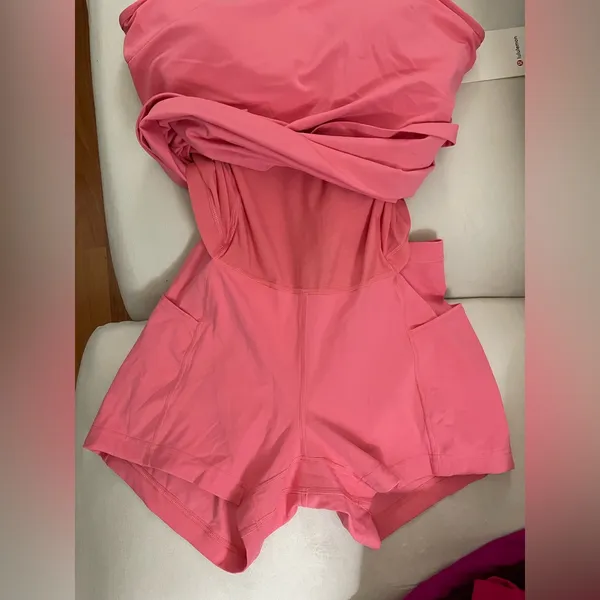 Lululemon NWT Align Cami Strap Dress Sakura Pink Shorts Underneath Size 14 - Image 9