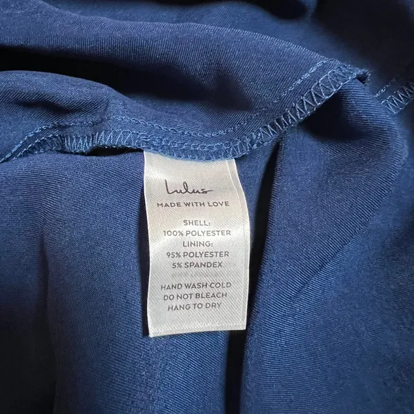 NEW Lulus Incredible Love Navy Satin Cowl Back Midi Slip Dress Size L Formal - Image 10