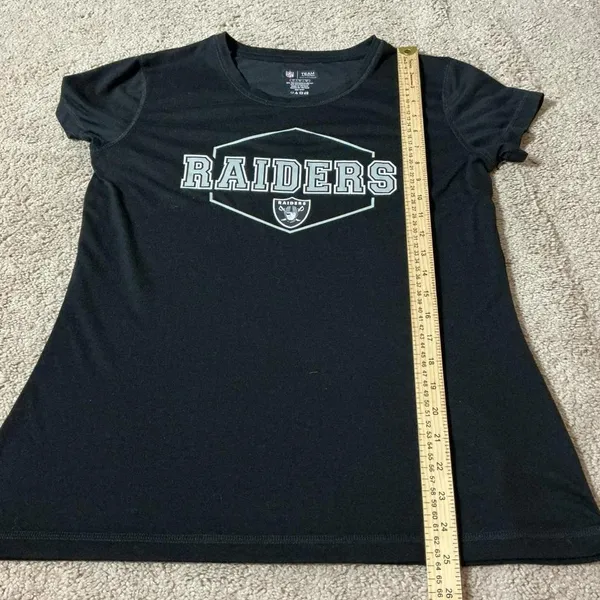 NFL‎ Team Apparel Las Vegas Raiders Graphic T-Shirt Black Womens Large L RN75767 - Image 4